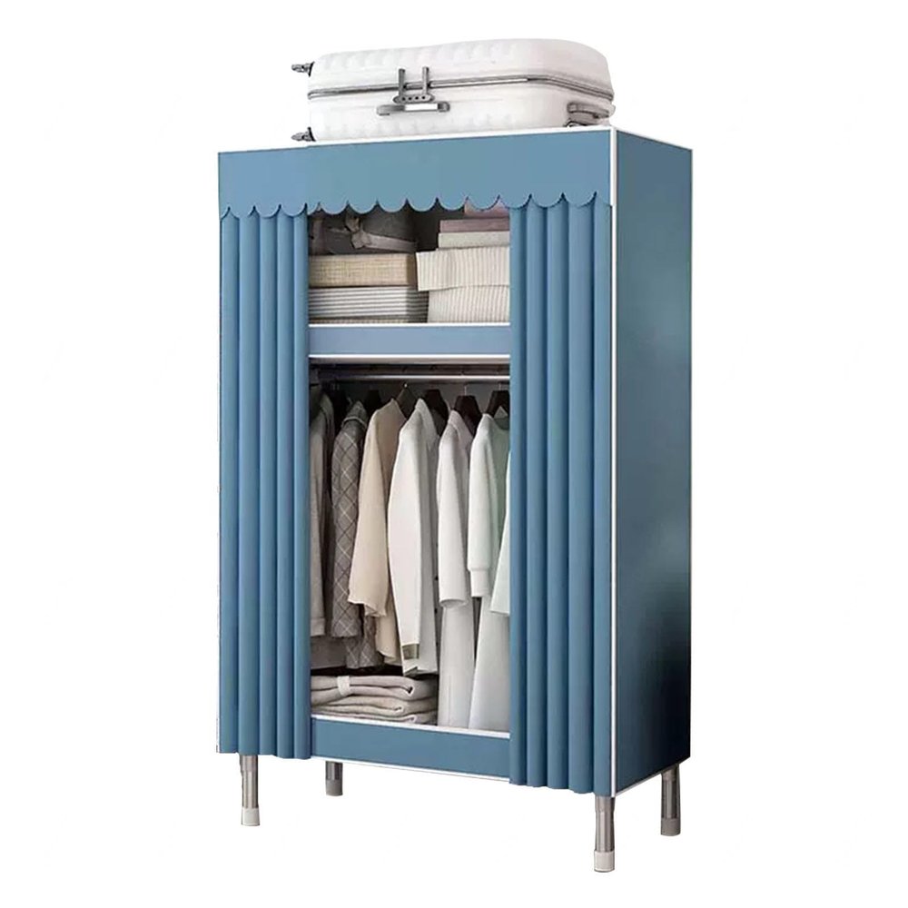 OZZHCWYL Wardrobe Canvas Wardrobe for Bedroom, Clothes Closet Storage Organizer, Portable Wardrobe, Foldable Closet,A-70x45x166cm