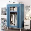 OZZHCWYL Wardrobe Canvas Wardrobe for Bedroom, Clothes Closet Storage Organizer, Portable Wardrobe, Foldable Closet,A-70x45x166cm view 2