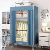 OZZHCWYL Wardrobe Canvas Wardrobe for Bedroom, Clothes Closet Storage Organizer, Portable Wardrobe, Foldable Closet,A-70x45x166cm view 3