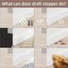 OXRQ Under Door Draft Stopper,Door Sweep for Bottom of Doors,Adjustable Weather Stripping Door Seal,Soundproofing Gap Filler Bottom Exterior Interior Insulation Block Energy Saving (78",Transparent) view 4