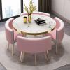 1 Table and 4 Chairs 5 Piece set, Round Furniture Table and Chair Set Round Conference Table, Round Breakfast Bar, Kitchen Dining Table Set for Kitchen, Dinning Room 80x75cm/31.5x29.5in(WxH) #42 view 1