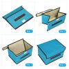 PATIKIL Fabric Collapsible Storage Bin 10.2 x 7.5 x 6.3 Inch, 4 Pcs Foldable Storage Box Cube with Lids and Handle Organizer Container for Home Bedroom Closet Clothes, Pink view 4