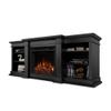 Afuera Living Modern Indoor TV Stand Electric Fireplace in Black view 3