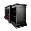 Afuera Living Modern Indoor TV Stand Electric Fireplace in Black view 4