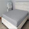Zip On Sheets King Size Zipper Fitted Sheets - Includes 2 Zip-On Sheets & 1 Fitted Sheet Base - 8 Inch Deep Pockets - Extra Soft & Breathable Cotton 600 TC Fitted Sheet - Silver Grey view 3