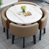 1 Table and 4 Chairs 5 Piece set, Round Furniture Table and Chair Set Round Conference Table, Round Breakfast Bar, Kitchen Dining Table Set for Kitchen, Dinning Room 80x75cm/31.5x29.5in(WxH) #34 view 1