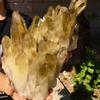 AtkitS Natural Yellow Crystal Cluster Quartz Ore Specimens, Home Office Decorative Home Decor(Size:1.5-1.8kg) view 3