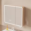 Led mirror medicine cabinet,bathroom medicine cabinet with mirror and lights,Aluminum bathroom mirror with storage wall mounted,Intelligent defogging,bathroom vanity mirror,touch control,Stepless dimm view 1