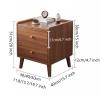 Bedside Furniture, Bedside Table, Small Side Table with Two Drawers, Wooden Bedside Table for Bedroom, 15.7 * 15.7 * 20 Inch (Dark 11.8 * 15.7 * 20 Inch) view 3