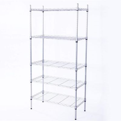 5-Tier Wire Shelving Rack Metal Storage Shelf Adjustable Shelves Floor Standing Shelf Units 29.13" x 13.39" x 59.06"