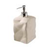 GLigeT Hand Soap Dispenser Bathroom Soap Dispenser with Silvery Pump Beige Ceramic Soap Dispenser for Kitchen Empty Pump Bottle Soap Dispensor(Color:Square) view 1