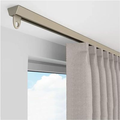 Adhesive Curtain Track Rod Self Adhesive No Drill Curtain Track System, Ceiling Mount Straight Curtain Rails Room Divider For Dressing Room Shower Corner Office(Size:1m/3.3ft,Color:Red)