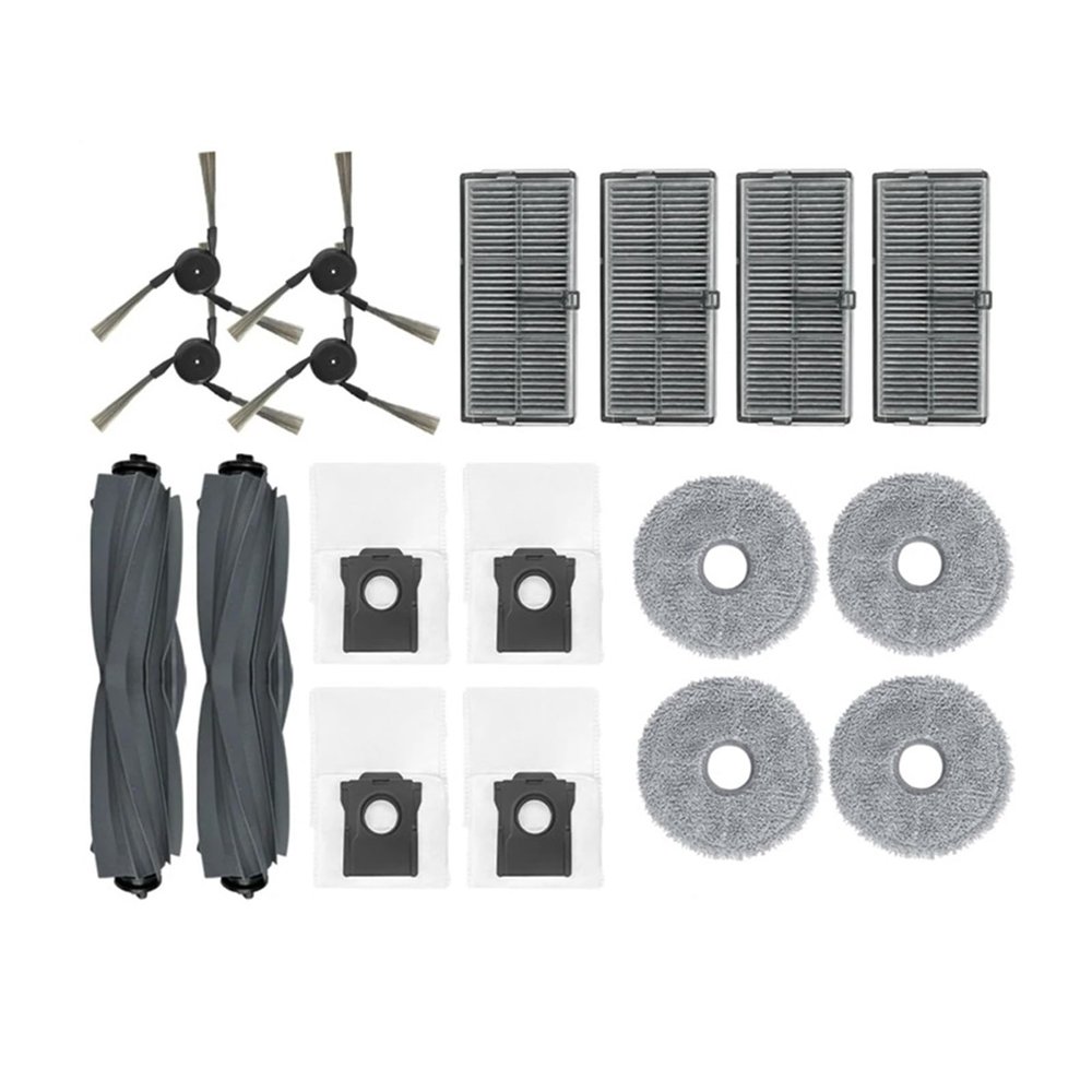 PLANTKA Main Side Brush, HEPA Filter, Mop Pad, Dust Bag, Compatible for Dreame Bot X40 Ultra / X40 Pro, Vacuum Cleaner Parts, As Show