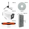 PLANTKA Main Side Brush, HEPA Filter, Mop Pad, Dust Bag, Compatible for Dreame Bot X40 Ultra / X40 Pro, Vacuum Cleaner Parts, As Show view 2