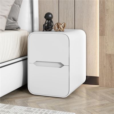 Side Table,end Table,Nightstand,Nightstands 2 Drawer Nightstand Modern End Table Double Drawer Nightstand Decoration For Bedroom Bedroom Bedside Living Room Bedroom Furniture(Color:White,Size:30x37x48