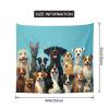 Tapestry Wall Hanging 60 x 51 in Decorates Tapestrys for Living Room A large group of dogs on a blue background Wall Tapestry Soft Aesthetic Wall Decor Tapestries for Dorm Room Personalized Wall Blanket view 2