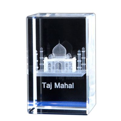 KOINEN Crystal Statue,Glass Crafts,3D Statue Decor Taj Mahal 3D Crystal Interior Carving Home Crystal Accessories Religion