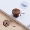 Wooden Cabinet Handles, Drawer Pull Handles,Wooden Handle Drawer Pulls,2pcs Drawer Pull Wood Cabinet Handles Solid Wooden Cabinet Knobs Semicircle Furniture Hardware,Walnut (Hole Distance 96mm) (Size view 2