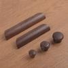 Wooden Cabinet Handles, Drawer Pull Handles,Wooden Handle Drawer Pulls,2pcs Drawer Pull Wood Cabinet Handles Solid Wooden Cabinet Knobs Semicircle Furniture Hardware,Walnut (Hole Distance 96mm) (Size view 3