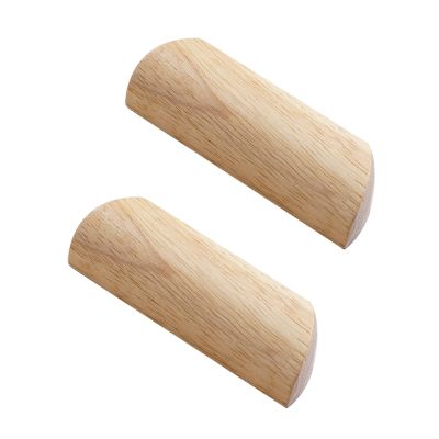 Wooden Cabinet Handles, Drawer Pull Handles,Wooden Handle Drawer Pulls,2pcs Drawer Pull Wood Cabinet Handles Solid Wooden Cabinet Knobs Semicircle Furniture Hardware (Hole Distance 128mm) (Size : HOL