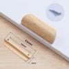 Wooden Cabinet Handles, Drawer Pull Handles,Wooden Handle Drawer Pulls,2pcs Drawer Pull Wood Cabinet Handles Solid Wooden Cabinet Knobs Semicircle Furniture Hardware (Hole Distance 128mm) (Size : HOL view 2
