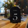 QSONG SHOP Arch Acrylic Table Sign with Stand Blank for DIY Table Numbers, 6x4"" Arch Acrylic Sign and Holder for Wedding Reception, Centerpiece, Event (Black-A) view 1