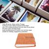 Vikye 3in Linen Cover DIY Photo Album,Universal 288 Pockets Photos Album Self Adhesive,Large Capacity Linen Cover Album for 12 11 7 (Orange) view 3