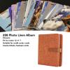 Vikye 3in Linen Cover DIY Photo Album,Universal 288 Pockets Photos Album Self Adhesive,Large Capacity Linen Cover Album for 12 11 7 (Orange) view 4