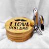 I love You Dad Bamboo Wine Bottle Opener Tool Set, Wine Set Gifts for Men, Dad Gift, Wine Kit, Wine Tools, Essential Wine Tools, Father's Day Birthday Christmas Gift Idea For Men view 2