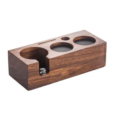 Espresso Tamping Station, Non-Slip Tamper Station, Multifunctional Tamping Station, Storage Coffee Tools and Tamping Height Adjustable, for 51-54mm Tamper Distributor and Portafilter
