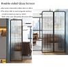 SUZEPER 6ft Tall Modern Room Divider, Metal Glass Partition Room Divider, Folding Privacy Room Divider Screens, Decorative Freestanding Room Partition for Room Separation Partition, 4 Panel view 3