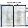 SUZEPER 6ft Tall Modern Room Divider, Metal Glass Partition Room Divider, Folding Privacy Room Divider Screens, Decorative Freestanding Room Partition for Room Separation Partition, 4 Panel view 4