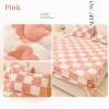 SUZEPER Velvet Fitted Sheet, Soft Velvet Fleece Bed Sheet Mattress Protector Cover with 12'' Deep Pocket Breathable Mattress Pad Cover, Elastic Fitted Mattress Topper(Queen-59x79inch, Pink) view 3