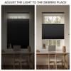 ZimJAHO No Drill No Tools Cellular Shades Top Down Bottom Up Blackout Cordless Honeycomb Blinds Easy to Install UV Protection Window Shades for Office Home Noise Reduction, Black, 51" W x 52" H view 3