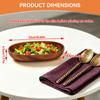 Wooden Salad Bowl, Wood Decorative Bowl Wooden Bowls for Food Handmade Wooden Serving Bowl Wood Bowl for Fruits Salads Modern Rustic Home Decorations(S) view 4