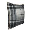 Augenstern Zippered Pillow Protectors Cover Case Grey-Tartan-Pattern Decorative Throw Pillow Cover Square Cushion Case 20"X20" view 2