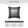 Augenstern Zippered Pillow Protectors Cover Case Grey-Tartan-Pattern Decorative Throw Pillow Cover Square Cushion Case 20"X20" view 4