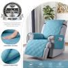 TAOCOCO Waterproof Recliner Chair Cover for Large Recliner, Oversized Recliner Covers for Recliner Chair with Pocket, Recliner Slipcover Furniture Protector for Kids Pets(28'', Sky Blue) view 3