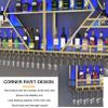 SUZEPER Wall LED Mounted Wine Rack,Metal Bar Unit Floating Shelves Bottle Holder,Hanging Wine Glass Rack,Wall Bar Shelf,Multi-Functional Wine Storage Display Rack for Home Bars Dining Room Kitchen view 4