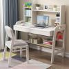 SUZEPER Kid's Writing Desk Kid's Table with Drawers and Bookshelf, Solid Wood Wood Office Desk Children Desk Student Learning Computer Workstation for Home Office School(31.5", White) view 3