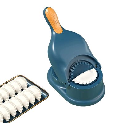 Dumpling Maker 2 in 1 Dough Press Set Dumpling Skin Maker Dumpling Mould Kitchen Gadget Blue, dough press