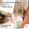 NAZHPO 5 In 1 Travel Spice Containers, Shaker Jars, Clear Plastic Container Jars With Labels, Airtight Cap, Pour/Sift Shaker Green view 4