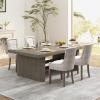 ODUSE-DAILY Dining Chairs Set of 6, Kitchen & Dining Room Chair, Fabric Upholstered Dinning Chairs, Wooden Dinning Chairs, Sillas De Comedor, Nailhead Trim, Wood Legs (Beige, 6 Pcs) view 4