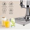 Drinks Dispenser,Clear Glass Drinks Dispenser,Cold Beverage Dispenser with Centre Ice Core and Drip Trays,Stainless Steel Drink Dispensers with Stand and Spigot,for Parties Beer Juice Cold Beverages view 4