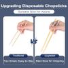 LOROTOCO 500 Pairs Bamboo Chopsticks Disposable | Reusable | Separated | Bulk | Chinese | -9.45in view 3