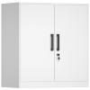 IRONFFICE Wall Cabinet,Wall Mount Cabinet with Adjustable Shelf,Garage Wall Cabinet with Doors for Laundry Room,Bathroom,White view 1