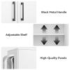 IRONFFICE Wall Cabinet,Wall Mount Cabinet with Adjustable Shelf,Garage Wall Cabinet with Doors for Laundry Room,Bathroom,White view 4