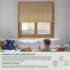 SEEUNANA Cordless Blackout Roller Shades for Windows,Free-Stop Striped Jacquard Windows Blinds with Cassette Valance,Thermal Insulated UV Protection Roller Blinds for Home Office. Brown. 76"W x 48"H view 3
