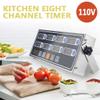 8 Channel Digital Timer, Adjustable Volume Kitchen Timer Cooking Timer Clock Commercial Reminder Restaurant Calculagraph Timer view 2