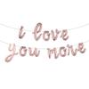 16 Inch I LOVE YOU MORE Alphabet Letters Foil Balloons Set for Valentines Day,Propose Marriage,Wedding Party,Anniversary Backdrop Party Supplies for her,girlfriend (L I LOVE YOU MORE Rose Gold) view 1